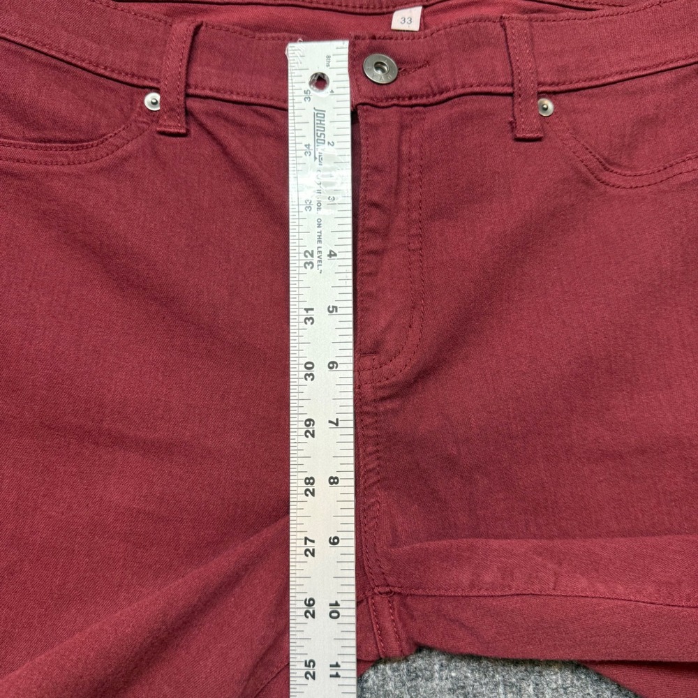 Lila Ryan Red Stretch Ankle Jeans Size 33 Slim Fit Casual Color‎ Pop Trendy - Picture 5 of 10